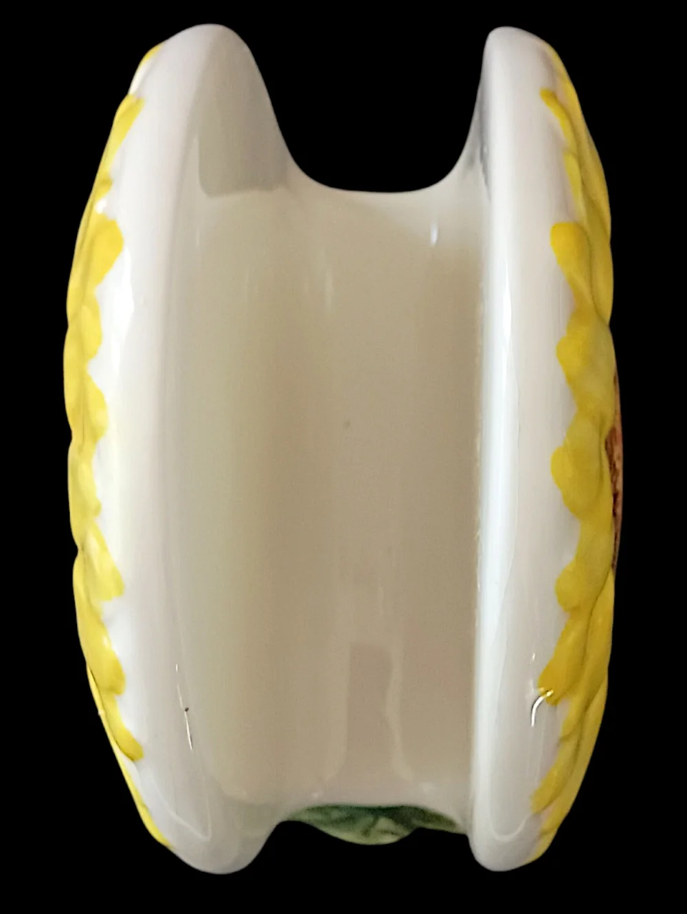 Vintage Sunflower Napkin Holder Ceramic‎ Letter Holder Farmhouse Kitsch Cottage